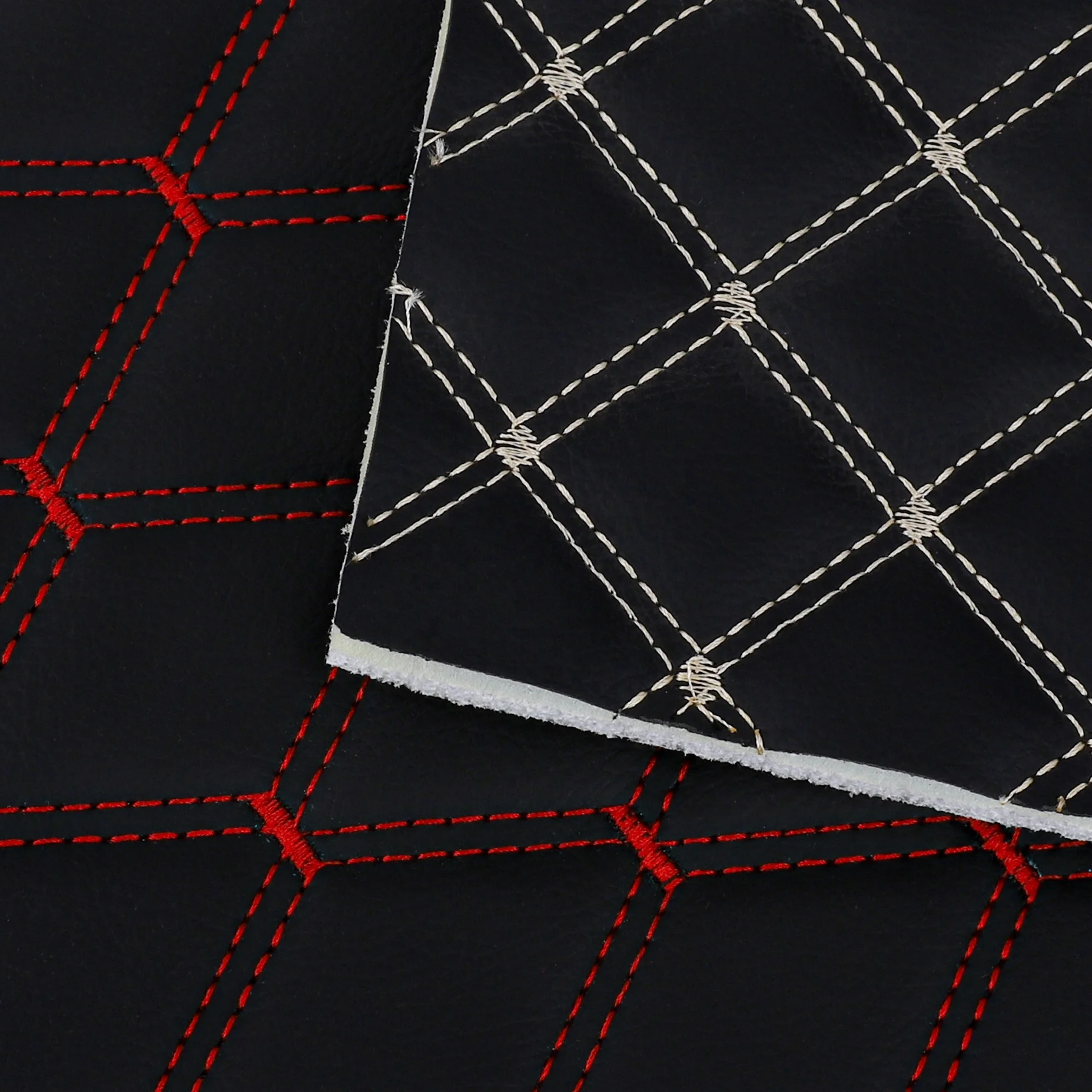 Factory Thickened Waterproof Cotton Litchi Embroidered Soft Cars Seat Upholstery faux leather designer fabric