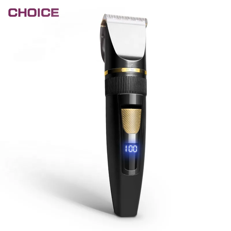 Stainless Steel Electric Clipper Hair Professional Rechargeable Cordless Haircut Machine Wireless Trimmer for Men