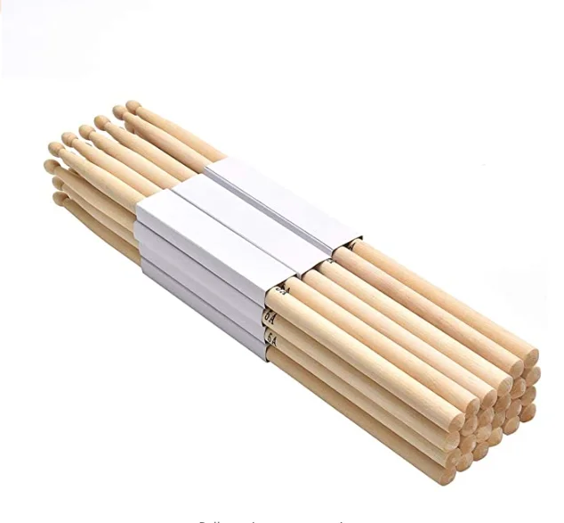 Wholesale 5A 5B 7A Printed American Hickory Fluorescent UV Drum Sticks with wood tip