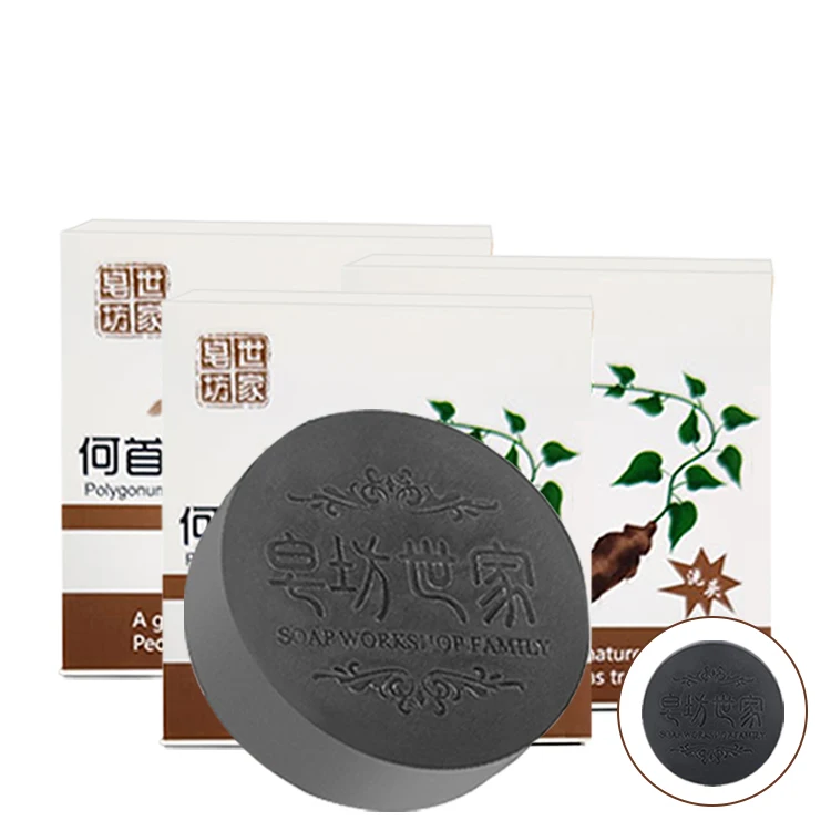 Deeply Cleaning Dandruff Removal Anti-Mites White Hair Turns Black Polygonum Multiflorum Soap