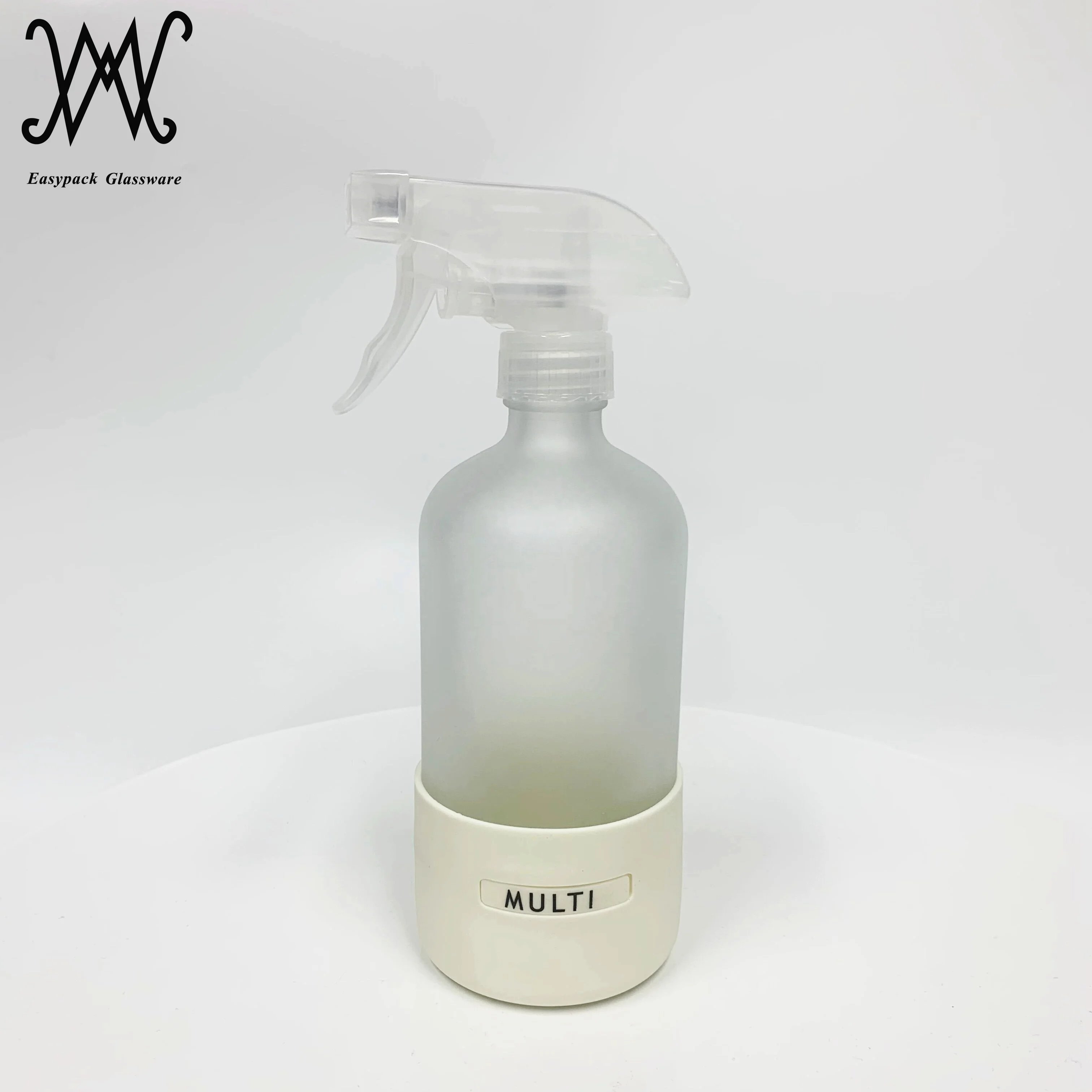 16 Ounce Empty Frosted Glass Spray Bottles with Measurements, Spray Bottles for Hair and Cleaning Solutions