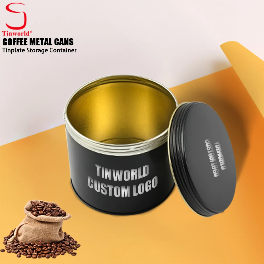 New Design High Quality Tinplate Round Tin Box Custom Coffee Tin Can Packaging Metal Tins With Lid