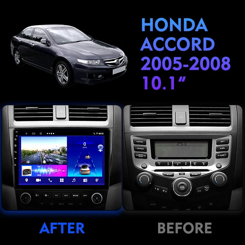 10.1 inch touch screen multimedia System android 10.0 for HONDA ACCORD 2005 2008 car radio dvd player gps navigation car audio