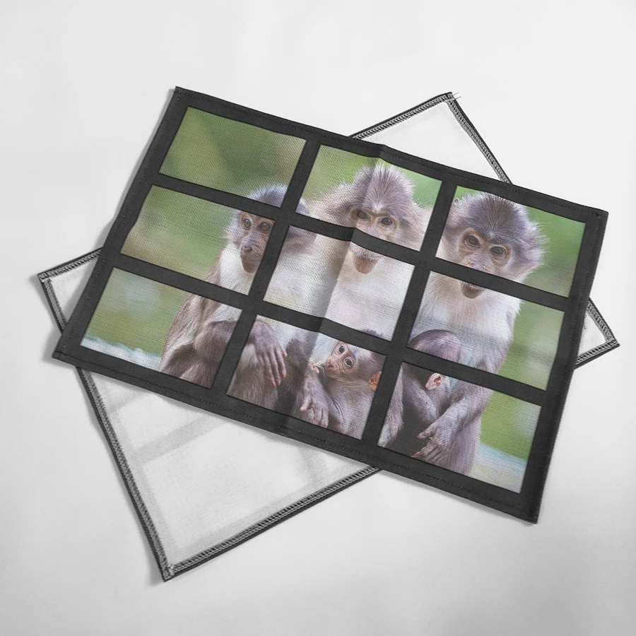 Topjlh sublimation table mat blank, sublimation placemat blanks for 30*40 CM double side blank table mat sublimation placemat