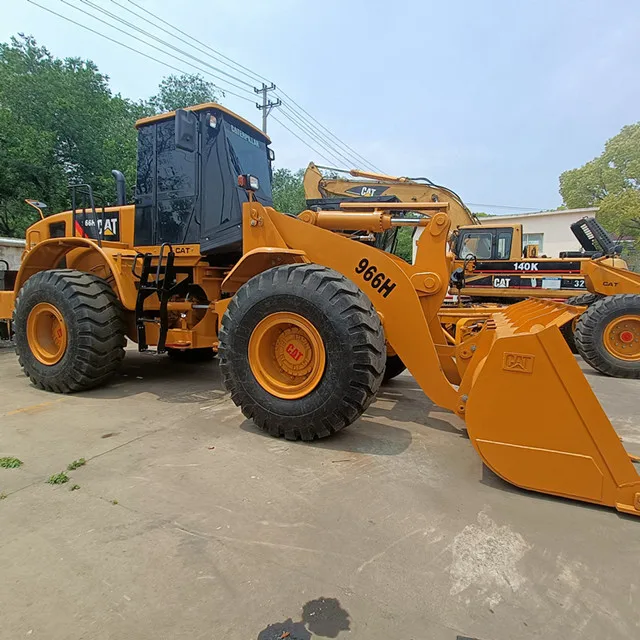 Быстрая доставка подержанных инженерных автомобилей CAT 966H подержанные шины погрузчики мощный двигатель и высокая грузоподъемность