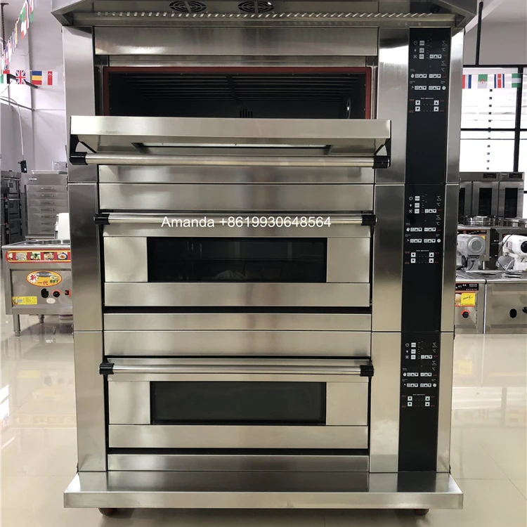 Factory direct sale deck oven gas, 2 deck commercial oven, industral pizza deck gas oven