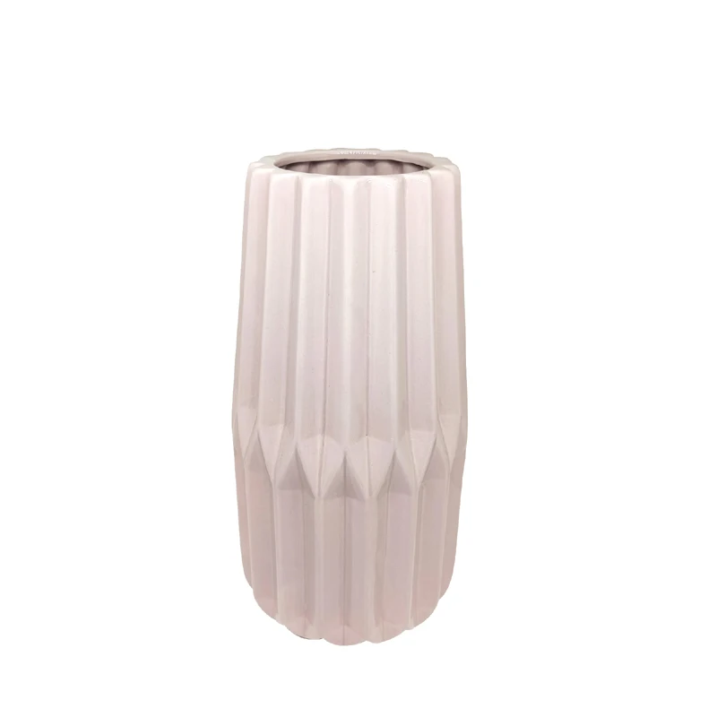 China Factory one direct Eco dolomite modern crafts flower vase porcelain modern cremic for home decorations