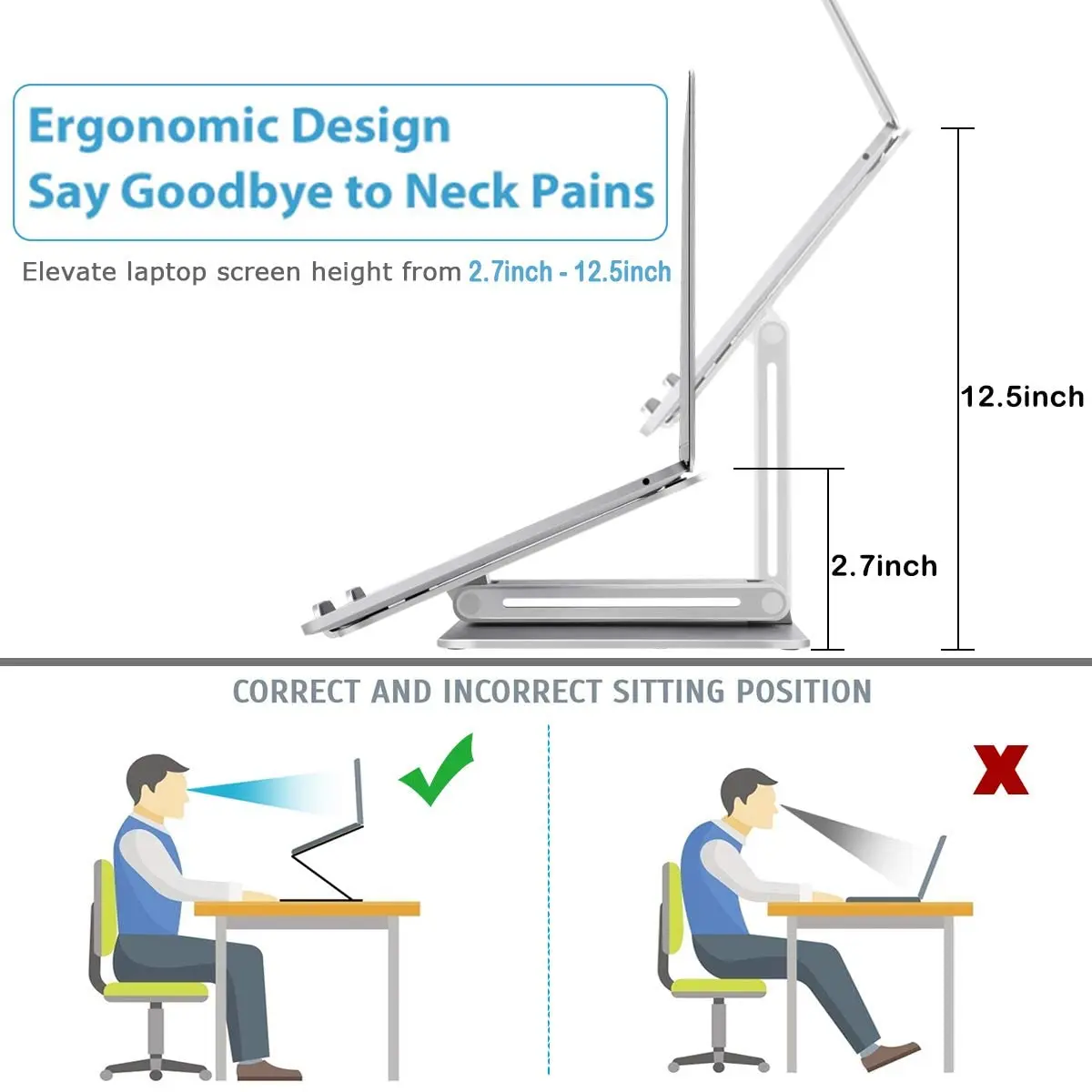 Wholesale Ergonomic desk notebook holder Adjust Fold Portable Laptop Stand