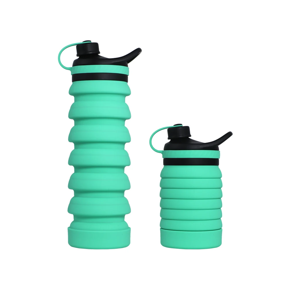 Customized Logo ECO BPA Free Smart Cold Bike Drinking Plastic Silicone Foldable Sports Collapsible Water Bottle