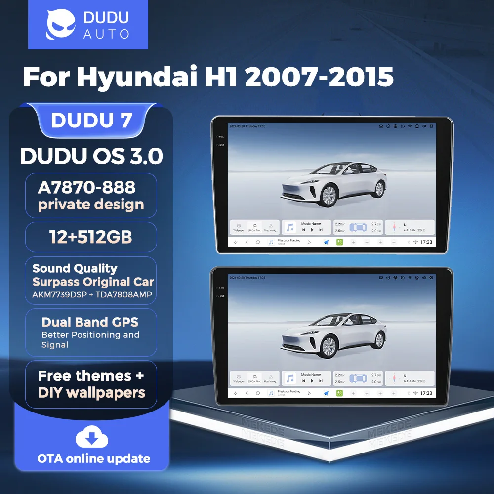 DUDUAUTO Car Radio Multimedia Player Navigation GPS Stereo Autoradio Car-play AUTO For Hyundai H1 Grand Starex 2007 - 2015