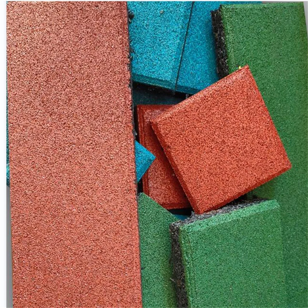 High density Colorful EPDM Outdoor Rubber Mat 50cm*50cm for playground park