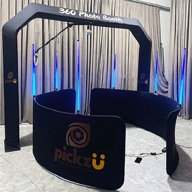 Hot Sale Portable Selfie Overhead Photo Booth 360 Con Battery Powered Color Change Led Light For Sky Top Wedding Machine