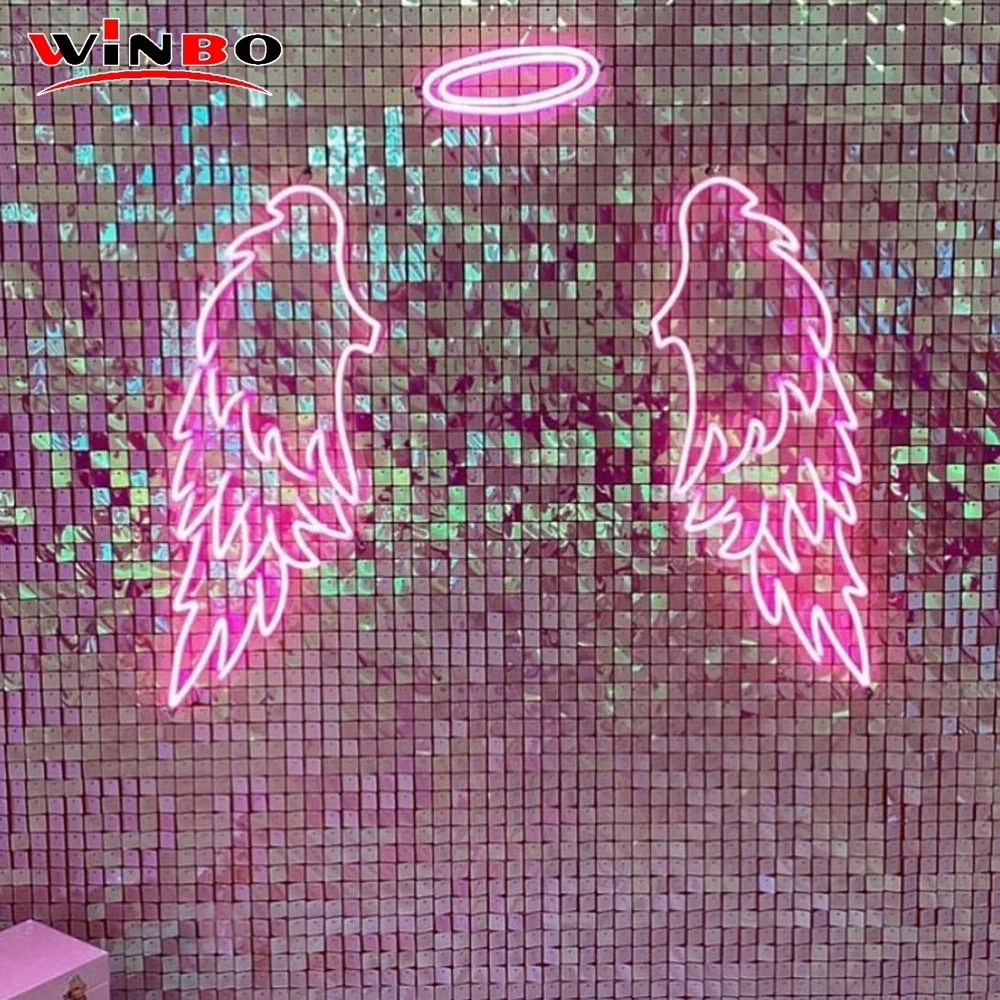 Winbo самый популярный Rgb логотип бесплатный дизайн индивидуальные светодиодные неоновые буквы знаки свет для дня