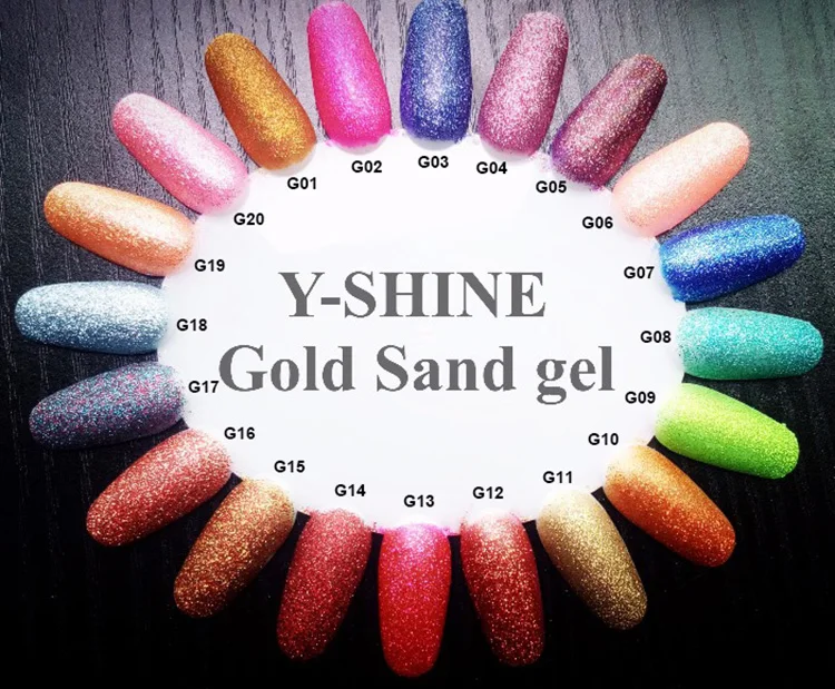 Factory Manufacture Private Label Soak Off nail art glitter gel Gold Sand Gel Matte Color Gel