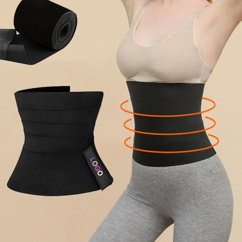 OEM Service Women Elastic Belly Shaper Waist Trainer Bandage  Belly Binding Wrap Slimming Waist Tummy Wrap