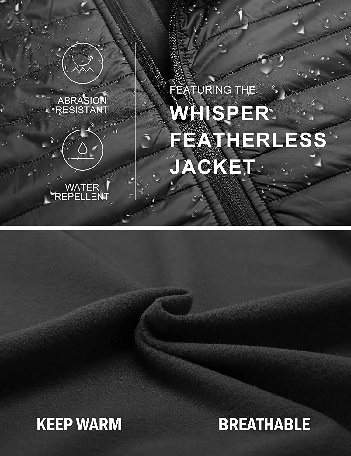 Winter warm mountaineering down jacket lightweight mixed jacket waterproof jacket