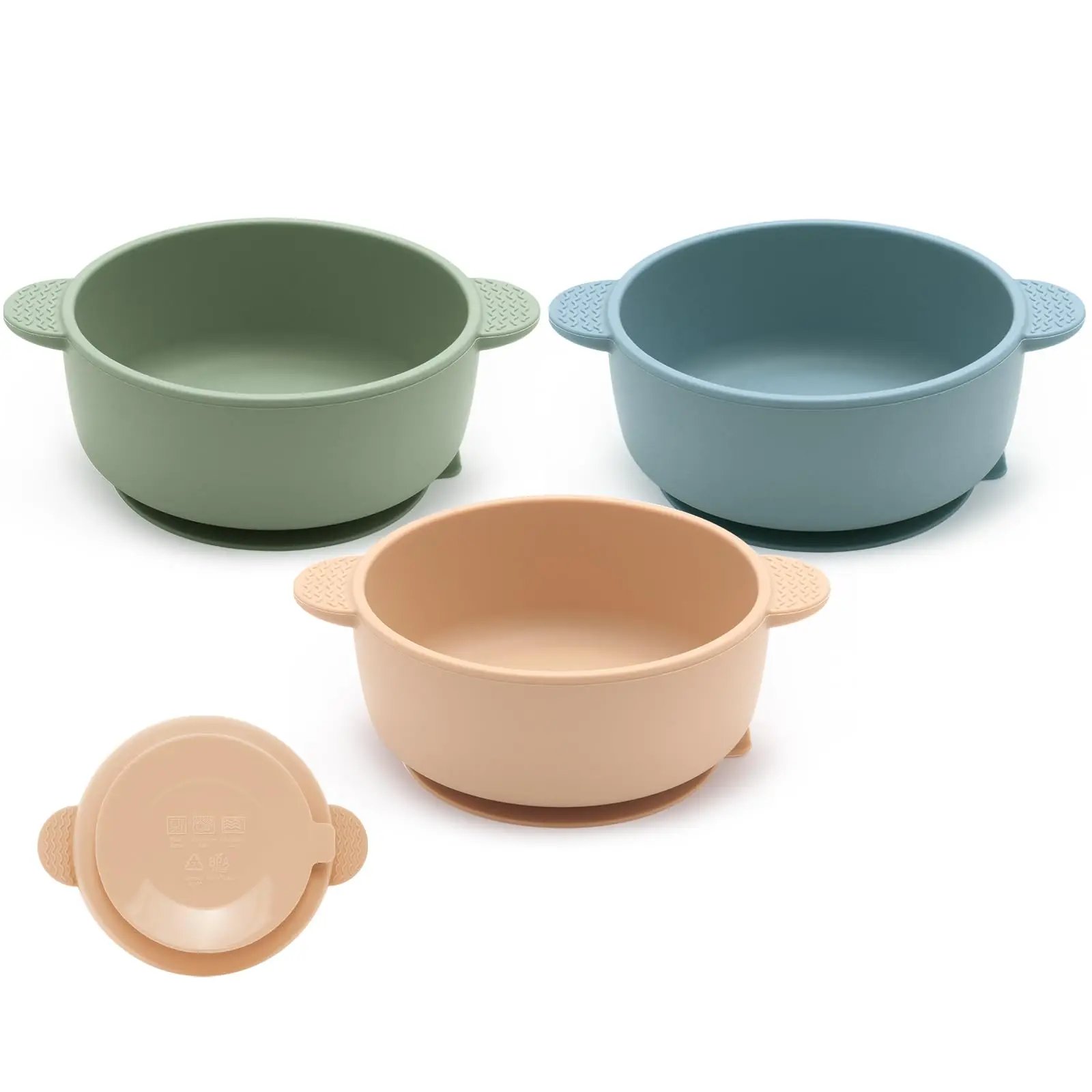 Food Grade Silicone Baby Suction Bowl Baby Led Weaning Food Bowl Toddler Storage Bowl Kids Silicone Dishwasher Microwave