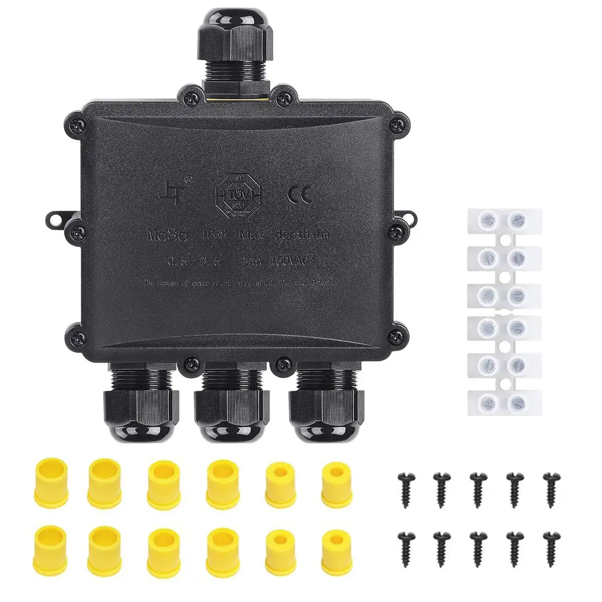 Greenway 1 в 3 out IP68 наружная водонепроницаемая распределительная коробка