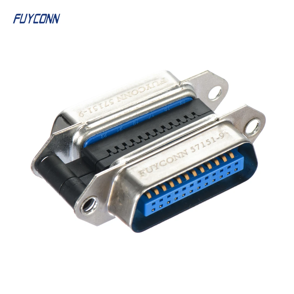 Female to Male CN24 IEEE488 Connector, 24 pin Male IDC Crimping Centronic Connector for GPIB Cable