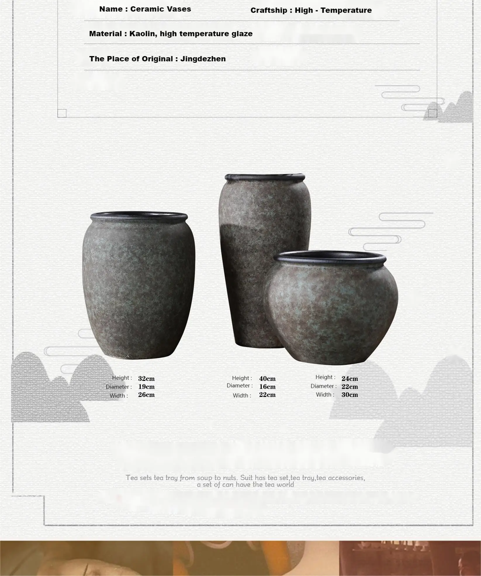 clay pitcher ceramic customize vase home decoration ceramic vase