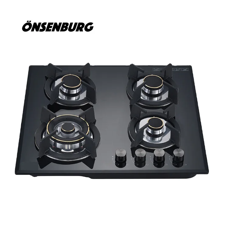 High quality kitchen use 4 burner built in gas hob/gas cooker