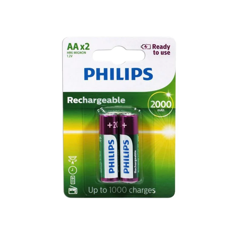 Philips новый аккумулятор 1 2 В 2000 мАч Aa Ni Mh аккумуляторная батарея