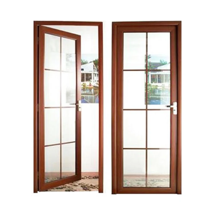Waterproof Aluminum Alloy Casement Design Insulated Temper Glass French Door For Balcony