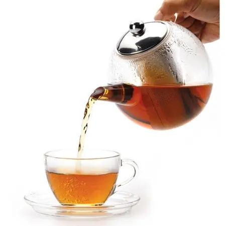 Multiple Heat Resistant Glass Teapot coffee pot With Stainless Steel Infuser And Lid infusion tea pots