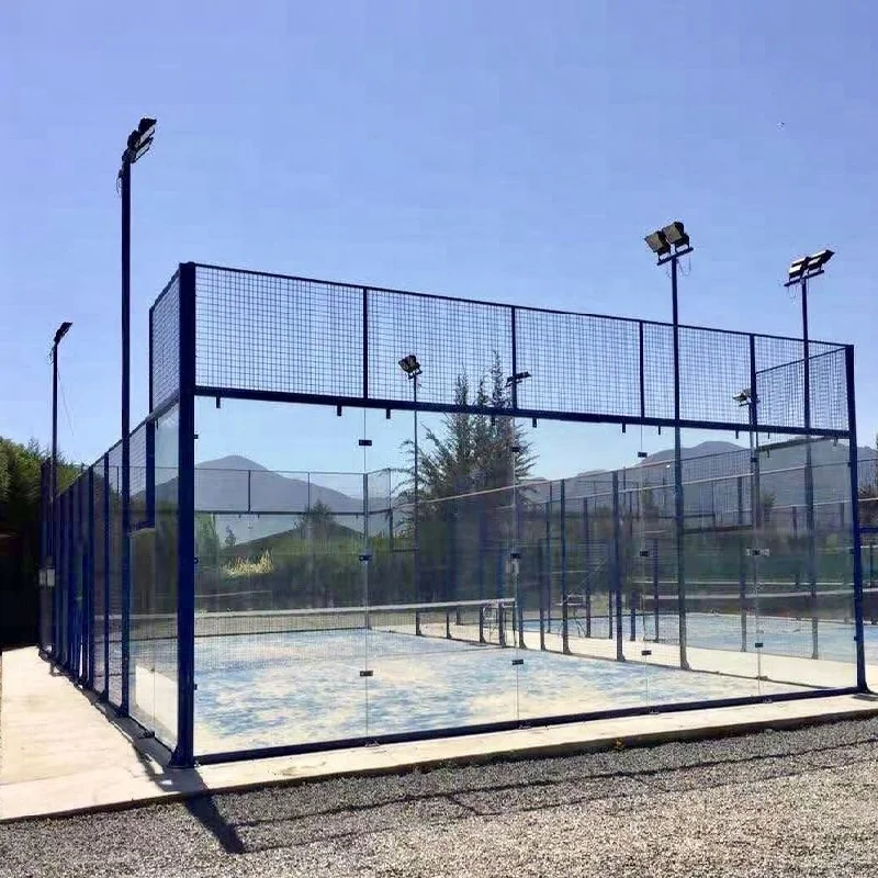 PADELWORKER customized artificial lawn and column color panoramic padle court paddle tennis