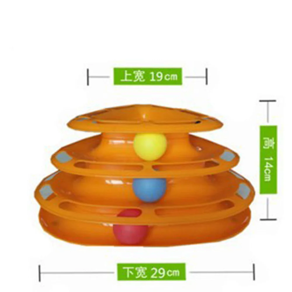 Low Price Toy Three Layer Triangle Tower Of Tracks Play Plate Toy  Energy-consuming Cat Wheel Crawler Toy For Pet Cats
