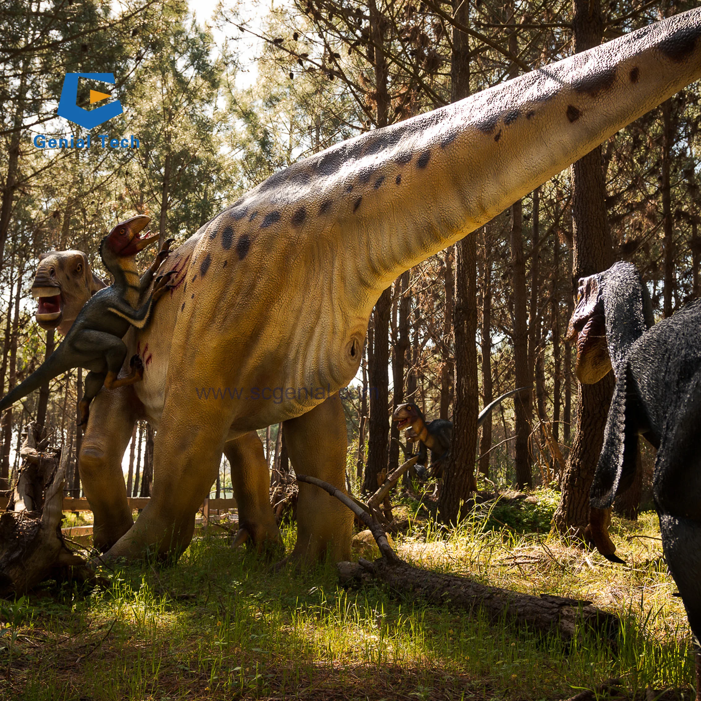JN-Z24 Realistic Animatronic Dinosaur Hunting Scenes High-end Life-sized Simulation T-rex Head for Sale