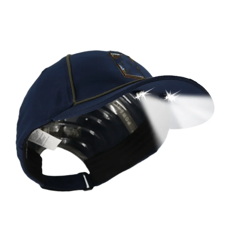 custom logo LED glowing sports camping baseball cap with built-in led l light