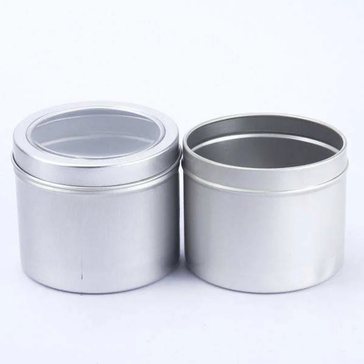 10/15/20/25/50/80/100/120/150/200/250/300ml Custom Round Metal Tin Box Window Cover Metal Tins Wholesales Empty Metal Can