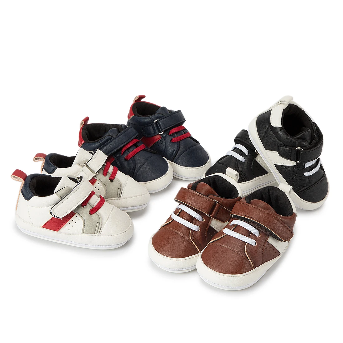 Rubber sole casual pu leather upper First walker sneaker sport cool baby boy shoes
