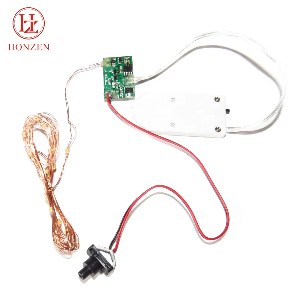 2M 20Leds Custom Motion Sensor Activated Small CR2032 Battery Operated Mini Copper Wire Led Fairy String Lights For Decoration