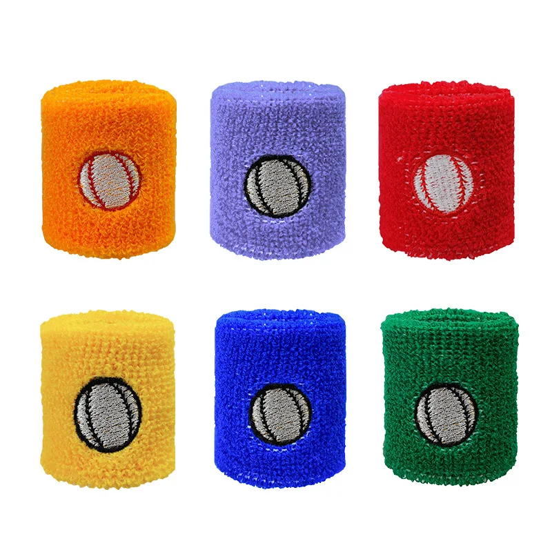 Kids Running Sports Sweatband Cotton Towel Hip-Hop Dancing Embroidered Rugby Wrist sleeve Support Brace Wraps Guards