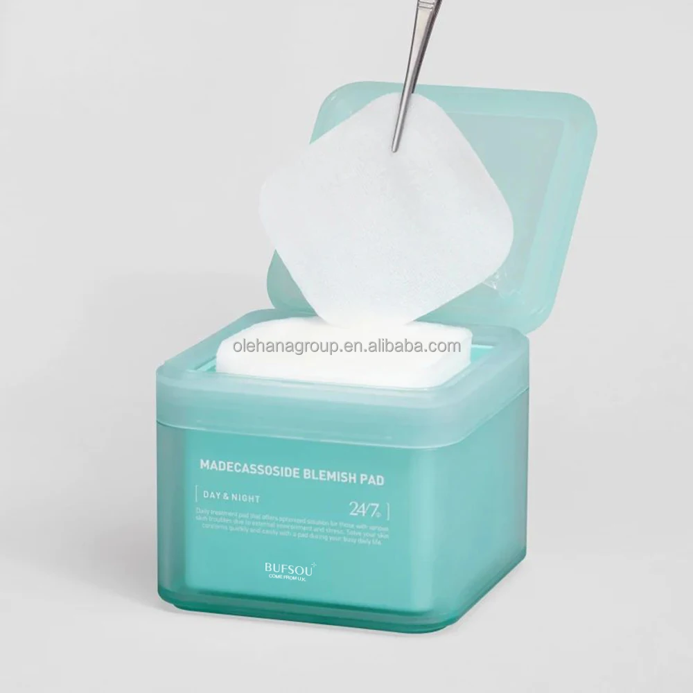Custom Logo Korean Skin Care Beauty Facial Toner Pads Exfoliating Brightening Face Mask Pimple Patch Acne Cleansing Pads