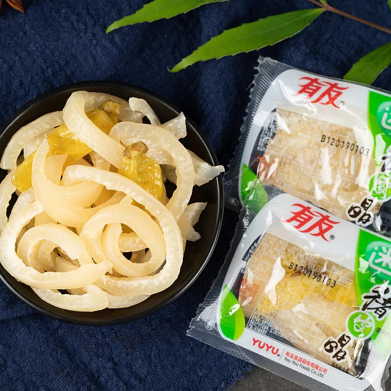 Китайская известная острая закуска свиная маринованный перец кожура для спины свинины 90 г в пакете готовый к