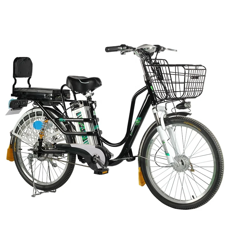 high quality retro 24inch 350w motor pizza fast food delivery ebike 12a/48v electric bikes with folding seat