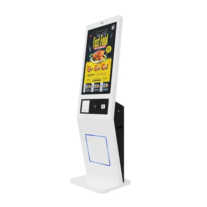 22 inch Capacitive Touchscreen Cashless Bill Ordering System Indoor Use Smart Safe Payment Kiosks Standing Self-Service Terminal