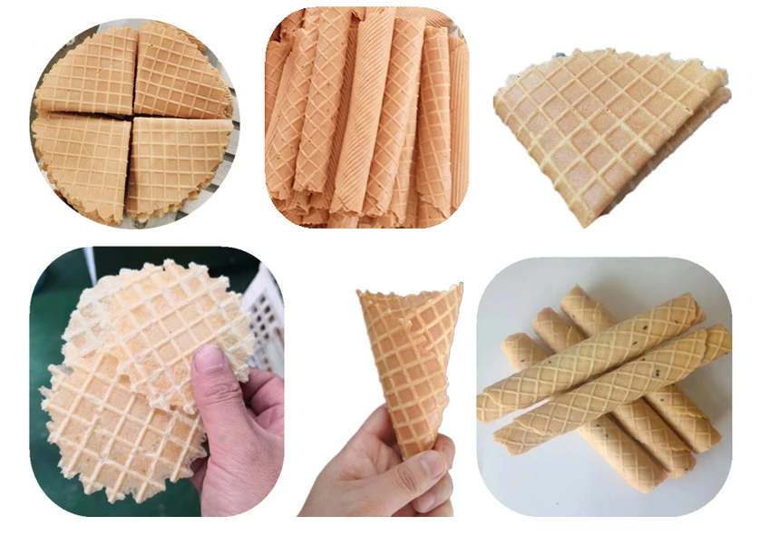 Automatic Vietnamese Home Use Restaurant Wafer Egg Roll Dutch Stroopwafel Machine Ice Cream Cone Manufacture Line
