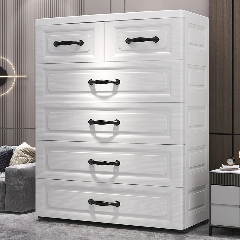 78 CM Multi-function drawer type storage cabinet Household Nightstand multi-layer plastic room domestic bedroom storage cabinet
