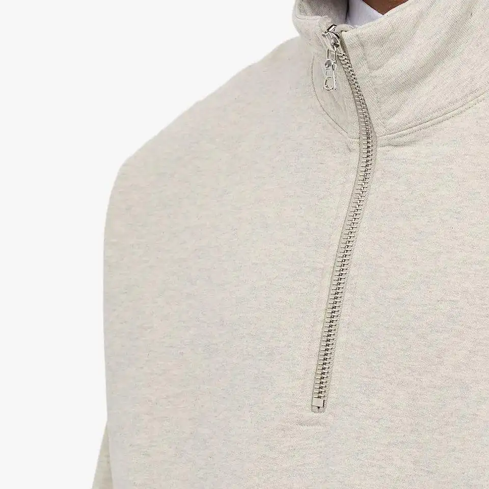 Customized quarter zip collar cotton pullover tech fleece sweatshirts half zip up oversized mock neck sweatshirt