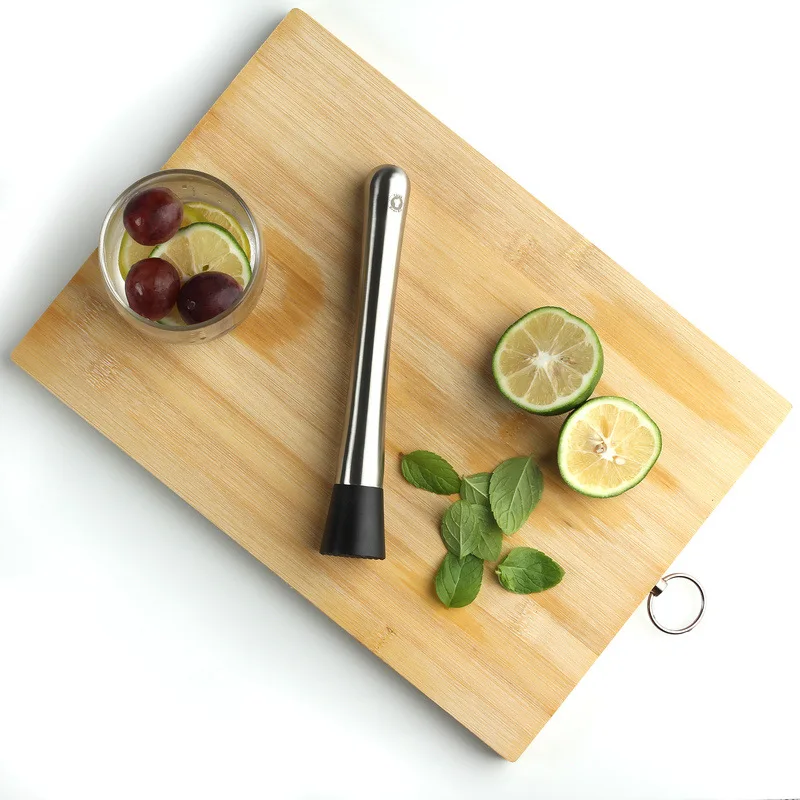 New Arrival Bar Tool 2PCS Stainless Steel Cocktail Mixer Bartender Muddler Jigger Mojitos Fruit Juice Drinks Mixing Spoon