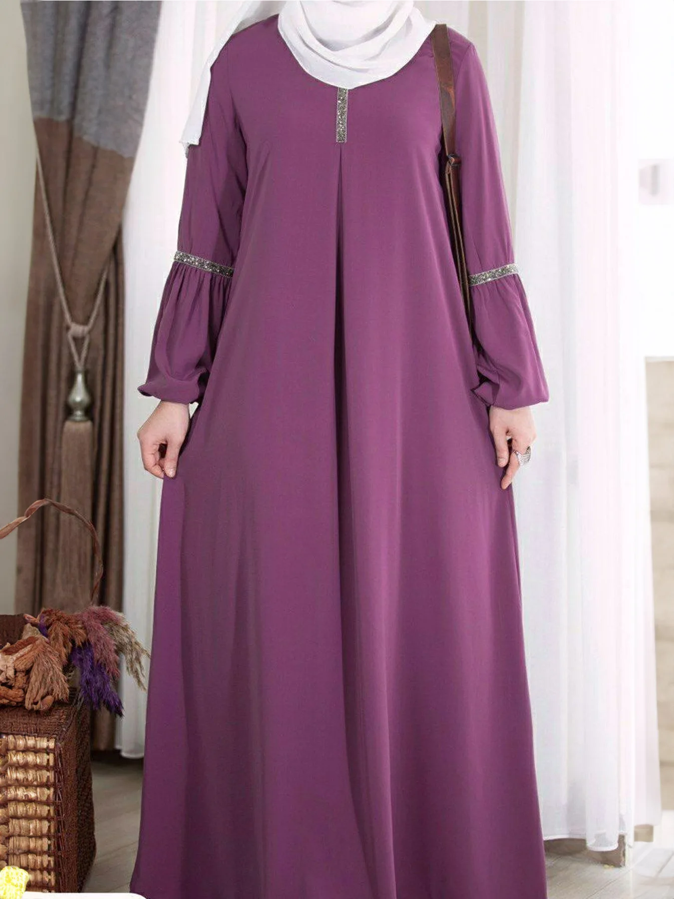 Islam Dubai Turkish Arab Muslim Woman Elegant Modest Dress Abaya Robe Burqa Diamond Embedded Women Hijab Clothing Abayas Dress