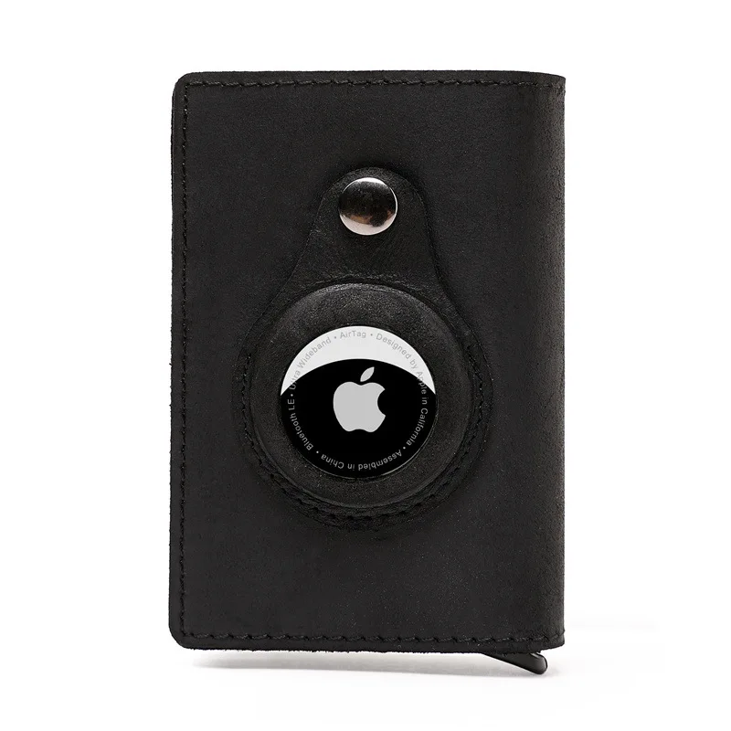 New Arrival Classic Design Genuine Leather Wallet Card Case for Airtag Leather Case