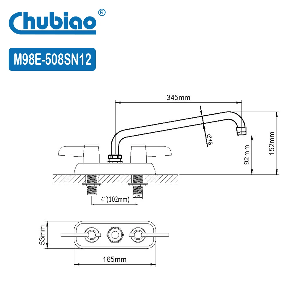 4 inches Centers Pantry Faucet Ceramic Valve Core Deck Mount Faucets Mixer Taps Kitchen Faucet