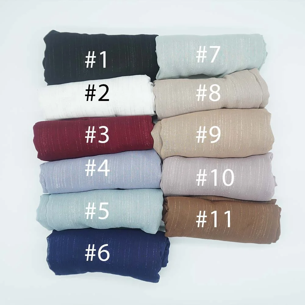 Crinkle Pearl Chiffon Muslim hijab scarf for woman Malaysia Dubai hijab supplier fashion shawl muslim hijab