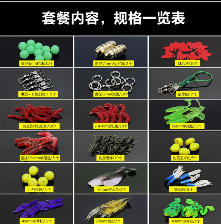 
Soft Hard Lure Baits Tackle Set Bionic Bass Trout Salmon Minnow Popper Crank Rattlin Pencil Fishing Lure Set Kit 