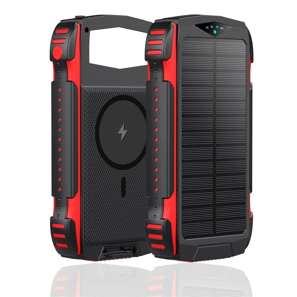 PD 22.5W Type C Fast Charge External Battery Pack Portable Wireless Solar Charger for magsafe